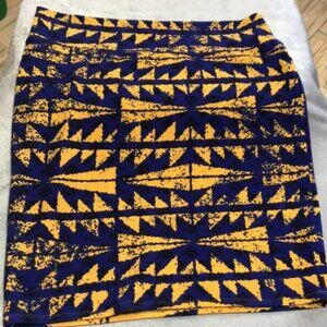 LuLaRoe Purple & Gold Cassie pencil skirt size 3X